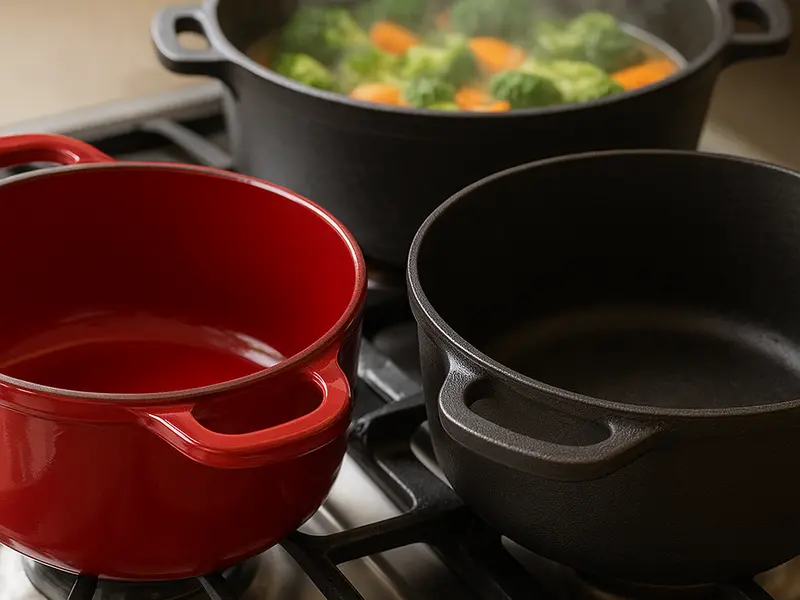 Enameled Vs Bare Cast Iron Dutch Oven